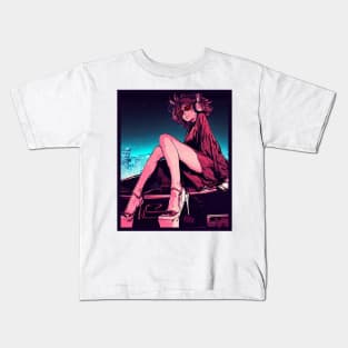 Anime Futuristic Girl Kids T-Shirt